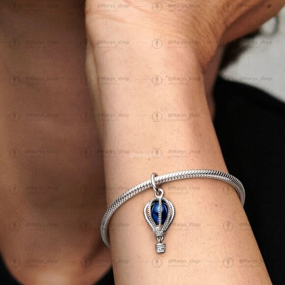 Pandora Blue Hot Air Balloon Travel Charm - Picture 5 of 6